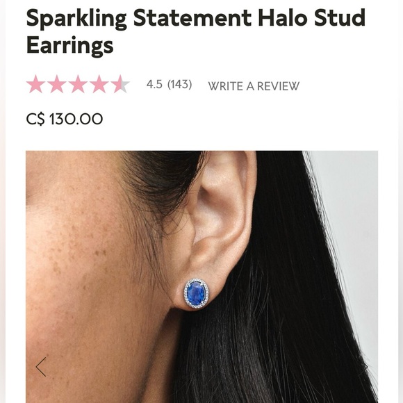 Pandora Halo Stud Earrings - Picture 2 of 5